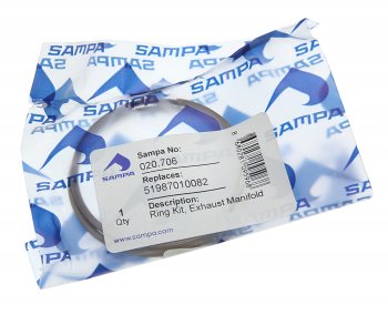 389 р. Прокладка коллектора MAN выпускного (2шт.) SAMPA SAMPA 020.706  с доставкой в г. Майкоп. Увеличить фотографию 2
