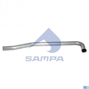 3 099 р. Труба приемная глушителя MAN L2000 с треугольным фланцем SAMPA SAMPA 021.214  с доставкой в г. Майкоп. Увеличить фотографию 1