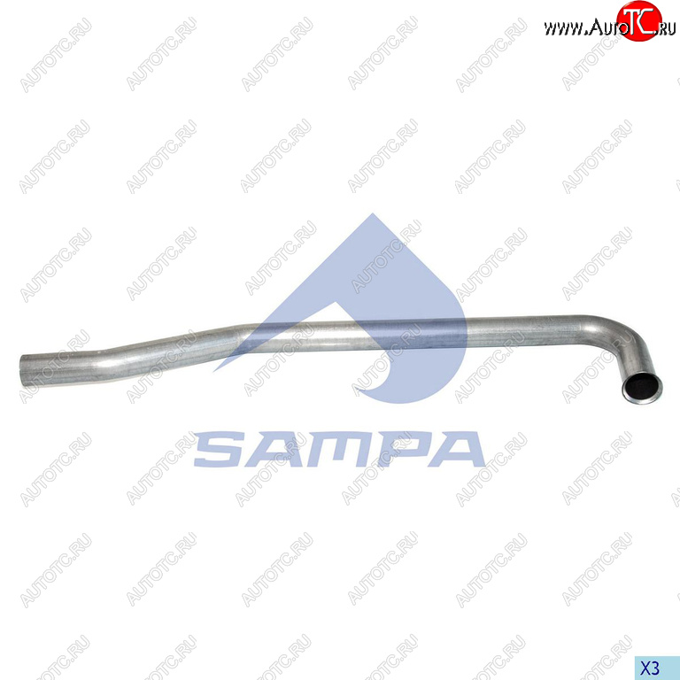 3 099 р. Труба приемная глушителя MAN L2000 с треугольным фланцем SAMPA SAMPA 021.214  с доставкой в г. Майкоп