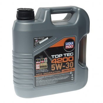 8 799 р. Масло моторное TOP TEC 4200 5W30 синт.4л LIQUI MOLY LIQUI MOLY 3715  с доставкой в г. Майкоп. Увеличить фотографию 1