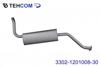6 499 р. Глушитель ГАЗ-3302 Next,Бизнес дв.УМЗ,Evotech,CUMMINS (ГБО) ЕВРО-4,5 длинный ТЕХКОМ ТЕХКОМ 3302-1201008-30  с доставкой в г. Майкоп. Увеличить фотографию 1