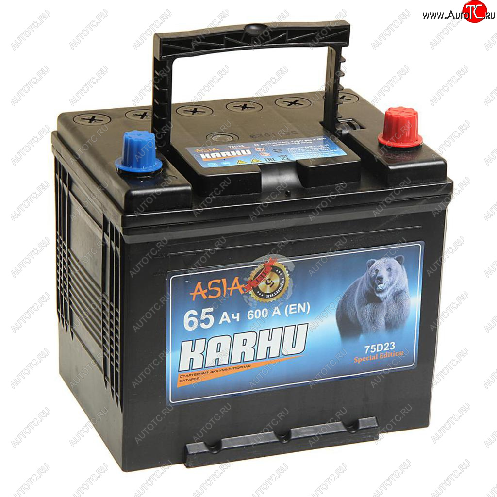 8 599 р. Аккумулятор KARHU Asia 65Ач обратная полярность KARHU 6ст65(0) 75d23l  с доставкой в г. Майкоп