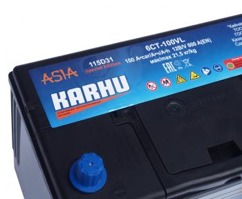 11 999 р. Аккумулятор KARHU Asia 100Ач обратная полярность KARHU 6ст100(0) 115d31l  с доставкой в г. Майкоп. Увеличить фотографию 3