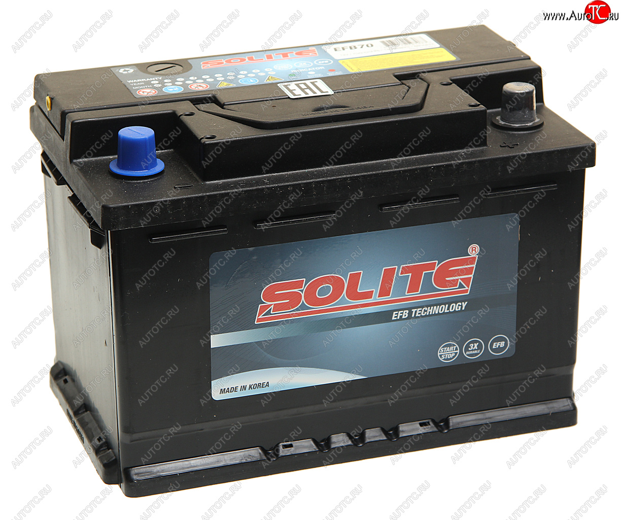 16 999 р. Аккумулятор SOLITE EFB 70Ач обратная полярность SOLITE 6ст70(0)  с доставкой в г. Майкоп