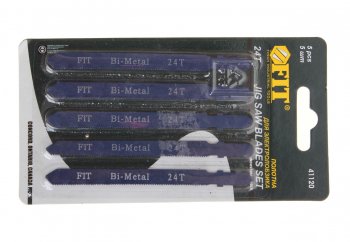 349 р. Пилка для лобзика набор 5шт. металл 75мм FIT FIT 41120 FIT 41120  с доставкой в г. Майкоп. Увеличить фотографию 1