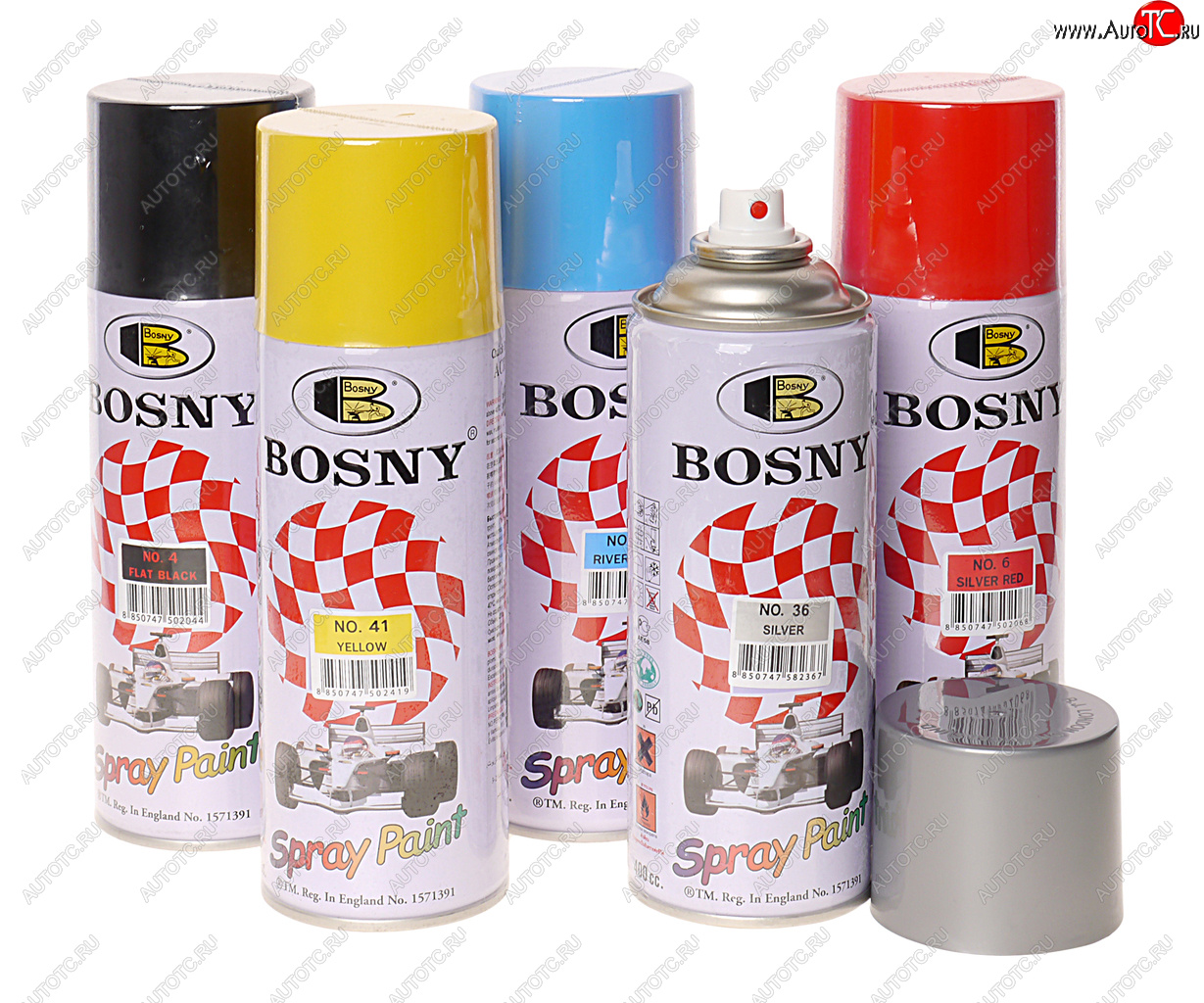 257 р. Краска флуоресцентная белая матовая акриловая аэрозоль 400мл BOSNY BOSNY 1007  с доставкой в г. Майкоп