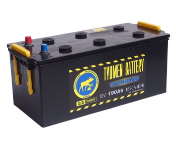 21 899 р. Аккумулятор TYUMEN BATTERY STANDART 190Ач обратная полярность TYMEN BATTERY 6ст190(3)  с доставкой в г. Майкоп. Увеличить фотографию 1