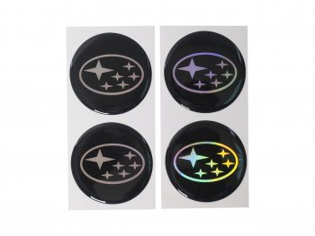 264 р. Эмблема диска колесного SUBARU (6см) комплект 4шт. AUTOSTICKERS 02155  с доставкой в г. Майкоп. Увеличить фотографию 1