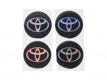 266 р. Эмблема диска колесного TOYOTA (6см) комплект 4шт. AUTOSTICKERS 02145  с доставкой в г. Майкоп. Увеличить фотографию 1