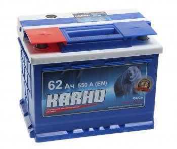 7 299 р. Аккумулятор KARHU 62Ач KARHU 6ст62(1)  с доставкой в г. Майкоп. Увеличить фотографию 1