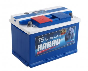 8 399 р. Аккумулятор KARHU 75Ач KARHU 6ст75(1)  с доставкой в г. Майкоп. Увеличить фотографию 2