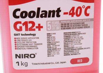 277 р. Антифриз красный -40C 1кг G12+ NIRO Coolant TOTACHI TOTACHI 43101  с доставкой в г. Майкоп. Увеличить фотографию 2
