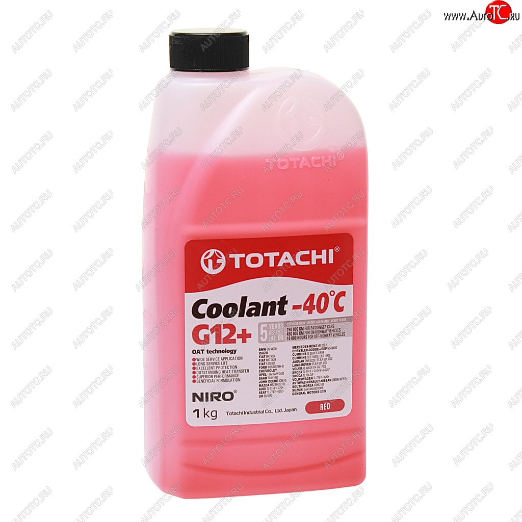 277 р. Антифриз красный -40C 1кг G12+ NIRO Coolant TOTACHI TOTACHI 43101  с доставкой в г. Майкоп