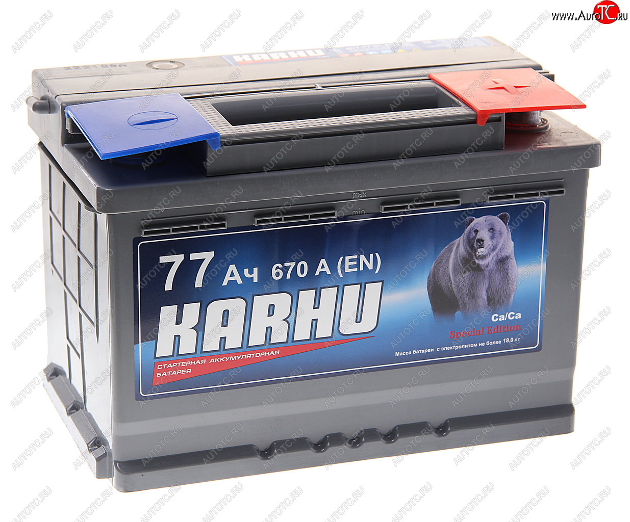 8 949 р. Аккумулятор KARHU 77Ач обратная полярность KARHU 6ст77(0)  с доставкой в г. Майкоп