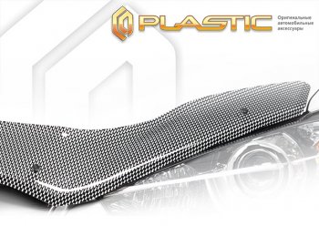 2 559 р. Дефлектор капота Шелкография карбон серебро CA Plastic на GAC GS8 II поколение, джип/suv 5 дв., рынок России 2023 - н.в.  с доставкой в г. Майкоп. Увеличить фотографию 1