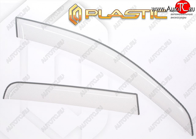 2 159 р. Комплект дефлекторов окон CA-Plastic  Ford F 150  7 (2008-2011) дорестайлинг (Шелкография белая)  с доставкой в г. Майкоп
