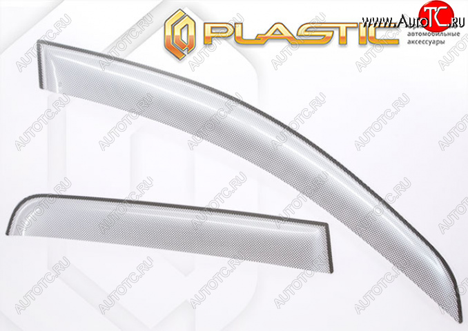 2 159 р. Комплект дефлекторов окон CA-Plastic  Ford F 150  7 (2008-2011) дорестайлинг (Шелкография серебро)  с доставкой в г. Майкоп