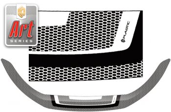 Дефлектор капота (exclusive) CA-Plastic Haval M6 (2021-2025) (Серия Art белая)