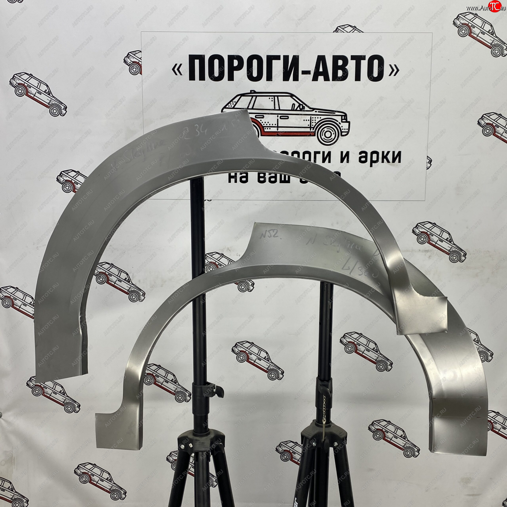 2 199 р. Ремонтные арки задних крыльев (Правая арка) Пороги-Авто Nissan Skyline R34 (1999-2002) (холоднокатаная сталь 0,8мм)  с доставкой в г. Майкоп