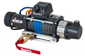 79 469 р. Лебёдка электрическая двухскоростная 12V Runva 12000 lbs 5443 кг (синтетический трос)  ewd12000ssr  с доставкой в г. Майкоп. Увеличить фотографию 5