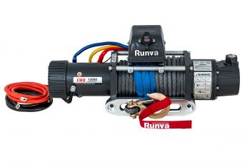 79 469 р. Лебёдка электрическая двухскоростная 12V Runva 12000 lbs 5443 кг (синтетический трос)  ewd12000ssr  с доставкой в г. Майкоп. Увеличить фотографию 4