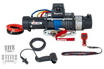 79 469 р. Лебёдка электрическая двухскоростная 12V Runva 12000 lbs 5443 кг (синтетический трос)  ewd12000ssr  с доставкой в г. Майкоп. Увеличить фотографию 2