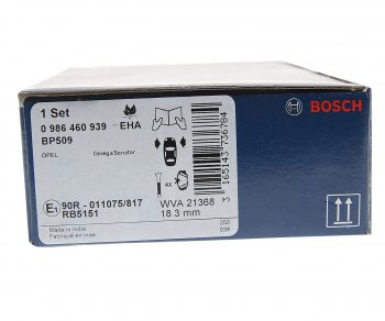 2 689 р. Колодки тормозные передние (4шт.) BOSCH Opel Omega A универсал (1986-1994)  с доставкой в г. Майкоп. Увеличить фотографию 3