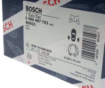 2 869 р. Колодки тормозные задние барабанны (4шт.) BOSCH Opel Corsa D   дорестайлинг, хэтчбэк 5 дв. (2006-2010)  с доставкой в г. Майкоп. Увеличить фотографию 4