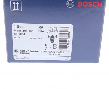 2 599 р. Колодки тормозные передние (4шт.) BOSCH Mitsubishi Pajero 4 V80 дорестайлинг (2006-2011)  с доставкой в г. Майкоп. Увеличить фотографию 4
