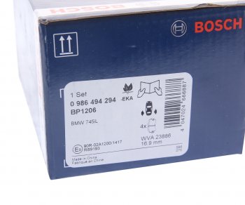 3 789 р. Колодки тормозные задние (4шт.) BOSCH BMW 7 серия E65,E66, E67, E68 дорестайлинг, седан (2001-2005)  с доставкой в г. Майкоп. Увеличить фотографию 4