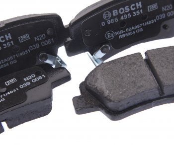 2 269 р. Колодки тормозные задние (4шт.) BOSCH Hyundai Sonata EF дорестайлинг (1998-2001)  с доставкой в г. Майкоп. Увеличить фотографию 2