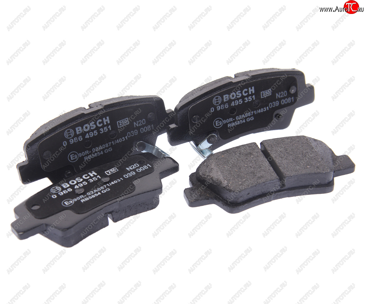 2 269 р. Колодки тормозные задние (4шт.) BOSCH Hyundai Sonata EF дорестайлинг (1998-2001)  с доставкой в г. Майкоп