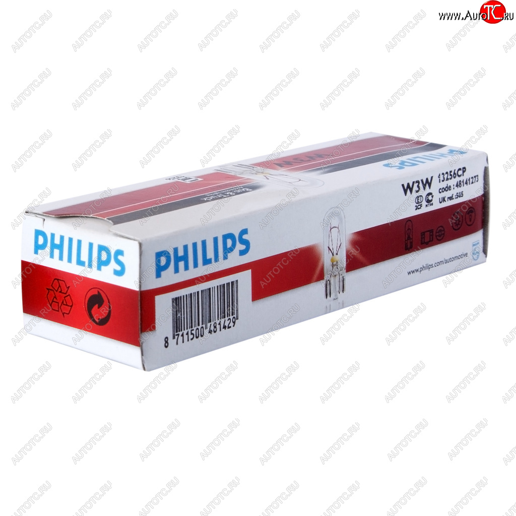 56 р. Лампа 24V W5W T10W W2.1x9.5d PHILIPS PHILIPS 13256cp  с доставкой в г. Майкоп