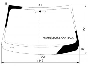 6 799 р. Стекло лобовое (4D SED) Geely Emgrand 21-  Livan S6 Pro 23- XYG EMGRAND-22-L-VCP LFW/X  с доставкой в г. Майкоп. Увеличить фотографию 1