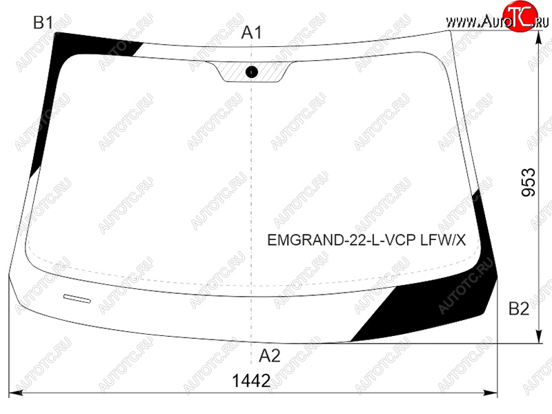 6 799 р. Стекло лобовое (4D SED) Geely Emgrand 21-  Livan S6 Pro 23- XYG EMGRAND-22-L-VCP LFW/X  с доставкой в г. Майкоп