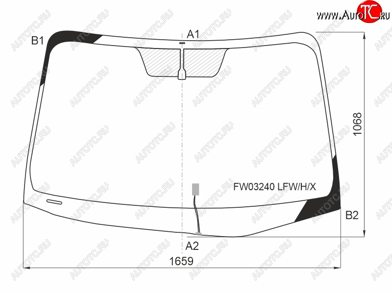 11 999 р. Стекло лобовое (Обогрев щеток) Toyota Sienna 10-20 XYG FW03240 LFW/H/X, fw03240lfwhx XYG FW03240 LFW/H/X  с доставкой в г. Майкоп