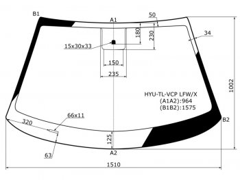 8 649 р. Стекло лобовое HYUNDAI TUCSON 15-21 XYG HYU-TL-VCP LFW/X  с доставкой в г. Майкоп. Увеличить фотографию 1