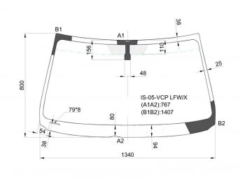 6 499 р. Стекло лобовое Lexus IS 05-16 XYG IS-05-VCP LFW/X  с доставкой в г. Майкоп. Увеличить фотографию 1