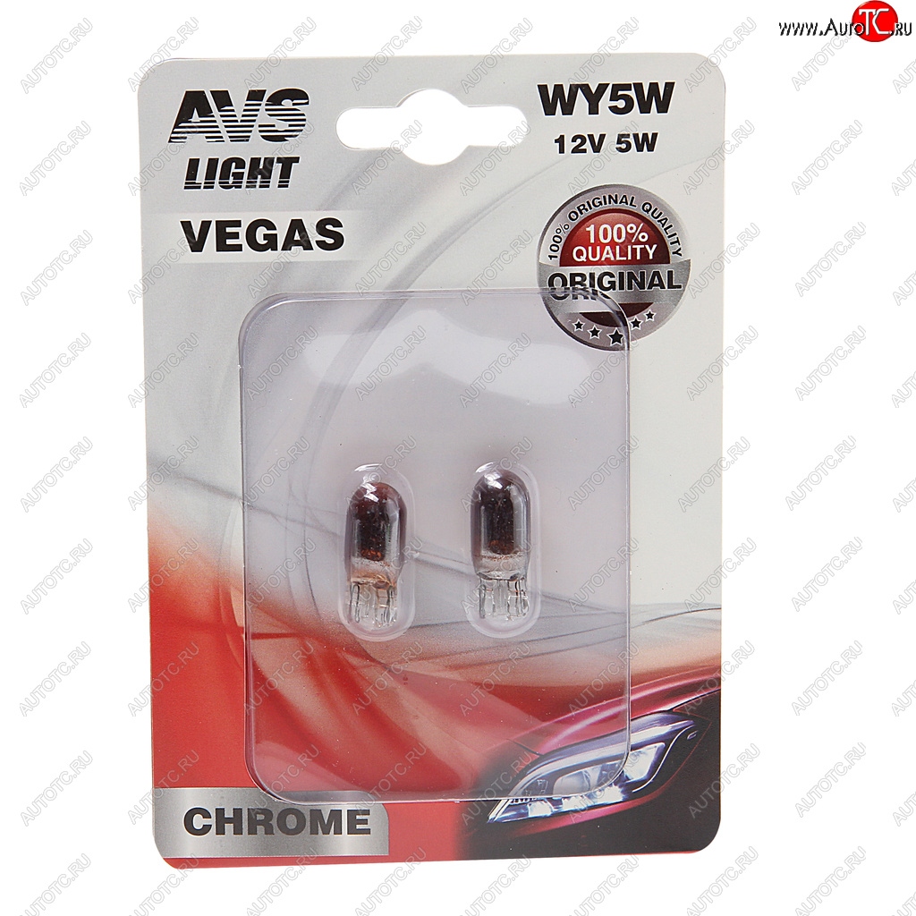168 р. Лампа 12V WY5W W2.1x9.5d желтая блистер (2шт.) AVS AVS a07113s  с доставкой в г. Майкоп