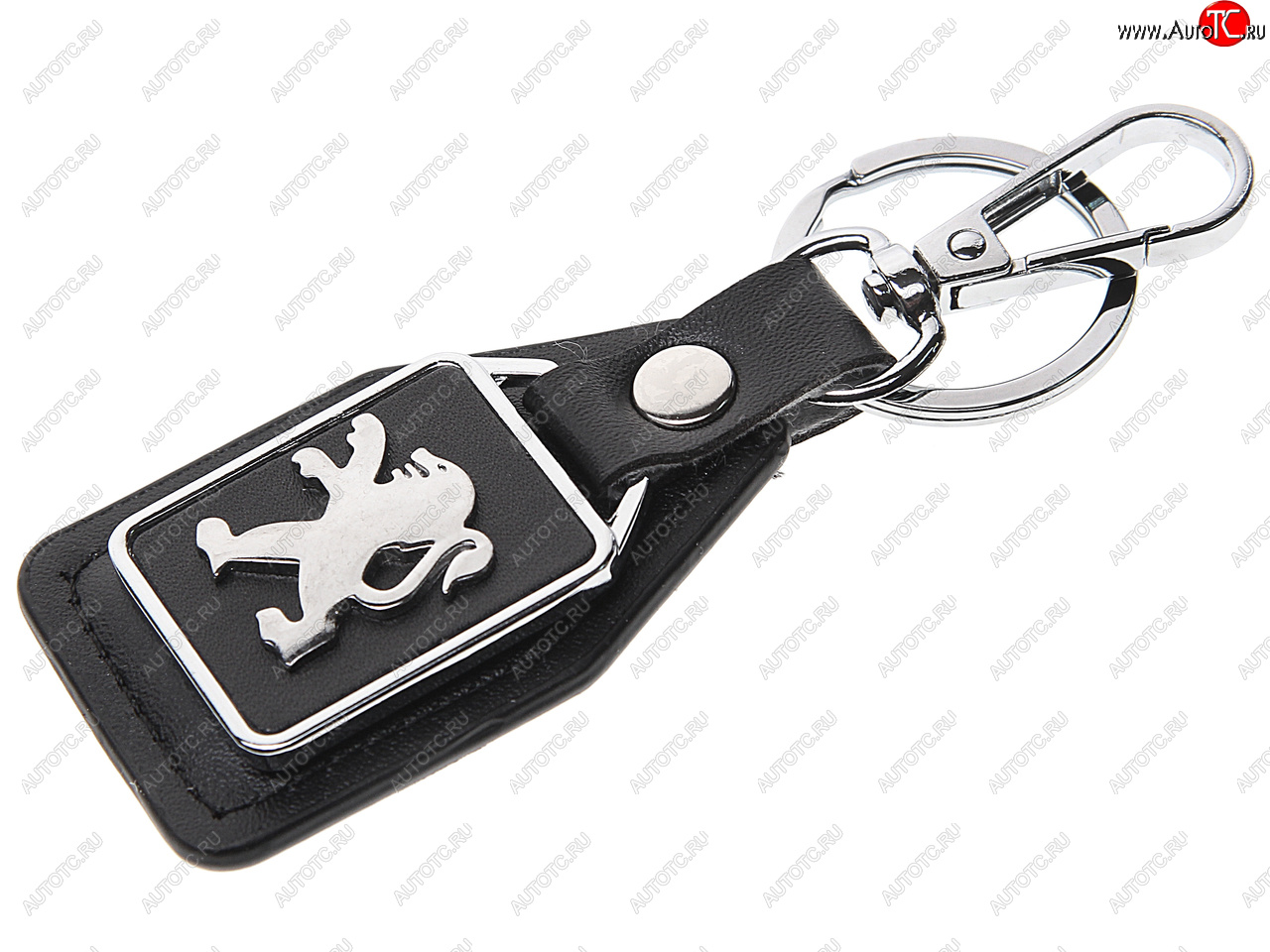 191 р. Брелок  PEUGEOT черный, металл, кожа MASHINOKOM MASHINOKOM bkn 013  с доставкой в г. Майкоп
