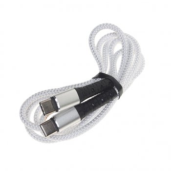 419 р. Кабель USB Type C-USB Type C 1м WIIIX WIIIX cb-712tc-tc(1.0)-chp-w  с доставкой в г. Майкоп. Увеличить фотографию 1