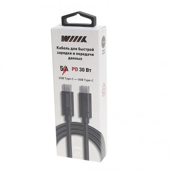 519 р. Кабель USB Type C-USB Type C 1м WIIIX WIIIX cb-717tc-tc(1.0)-chp-b  с доставкой в г. Майкоп. Увеличить фотографию 2