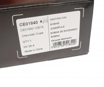 9 799 р. Катушка зажигания CHEVROLET Aveo (09-) (1.4 101 л.с.),Cruze (1.8) DELPHI DELPHI ce01840-12b1a  с доставкой в г. Майкоп. Увеличить фотографию 3
