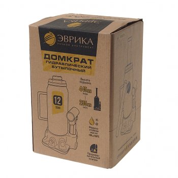 3 289 р. Домкрат бутылочный 12т 235-445мм с клапаном (ремкомплект) ЭВРИКА ЭВРИКА er-80121  с доставкой в г. Майкоп. Увеличить фотографию 3