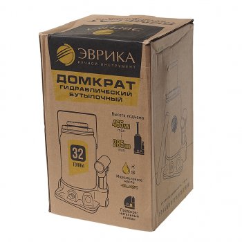 4 999 р. Домкрат бутылочный 32т 285-465мм с клапаном (ремкомплект) ЭВРИКА ЭВРИКА er-80302  с доставкой в г. Майкоп. Увеличить фотографию 3