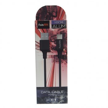 299 р. Кабель USB Type C 1м FAISON FAISON hx14 alum black  с доставкой в г. Майкоп. Увеличить фотографию 2