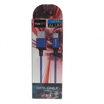 299 р. Кабель USB Type C 1м FAISON FAISON hx14 alum blue  с доставкой в г. Майкоп. Увеличить фотографию 2