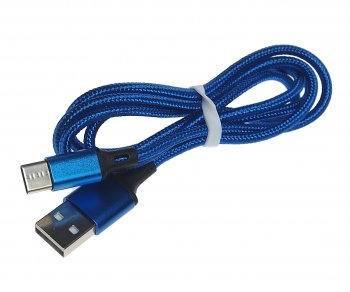 299 р. Кабель USB Type C 1м FAISON FAISON hx14 alum blue  с доставкой в г. Майкоп. Увеличить фотографию 1
