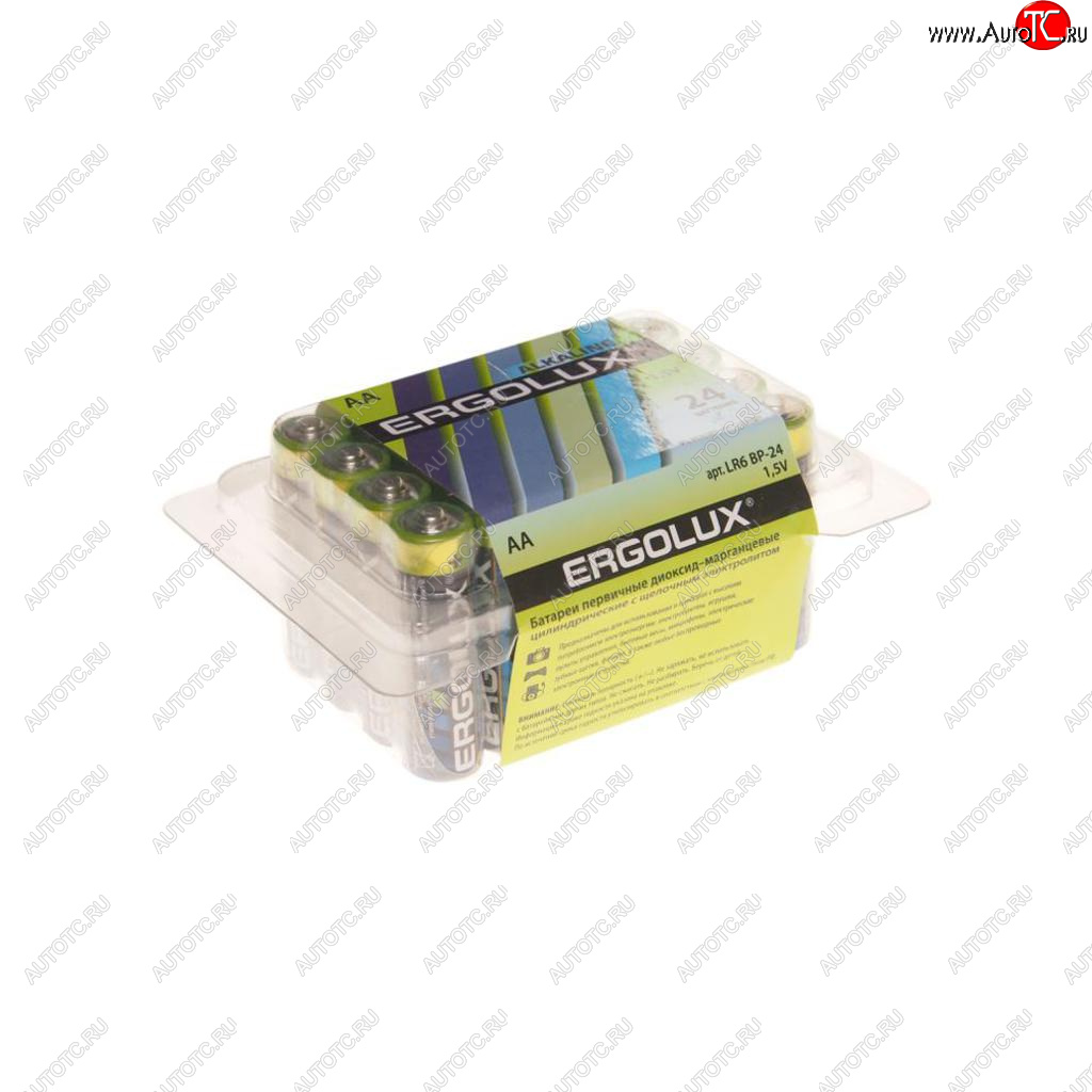 25 р. Батарейка AA LR6 1.5V блистер 24шт. (цена за 1шт.) Alkaline ERGOLUX ERGOLUX lr6 bp-24  с доставкой в г. Майкоп