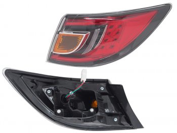 Фонарь задний правый (внешний, LED) SAT Mazda 6  GH (2007-2010) дорестайлинг лифтбэк, дорестайлинг седан, дорестайлинг универсал (красный)